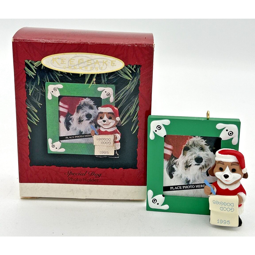 1995 Hallmark Special Dog Photo Holder Keepsake Ornament‎ SKU17